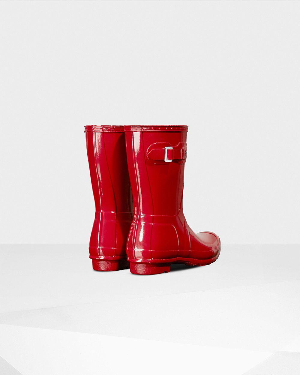 Womens Hunter Original Gloss - Short Rain Boots Red - 6850-CBKOT